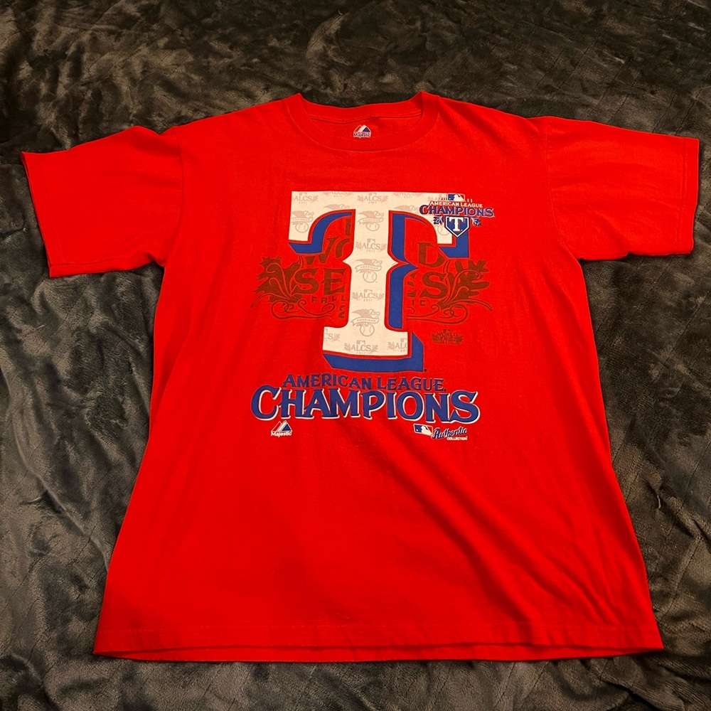 Authentic 2011 ALCS Texas Rangers Shirt